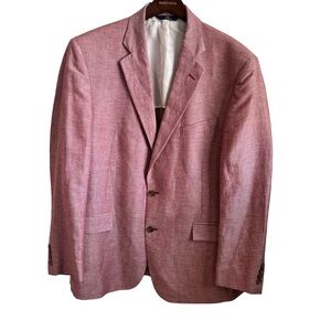 Brooks Brothers 346 Pink Linen Cotton Blazer Sport Coat Suit Jacket  44L